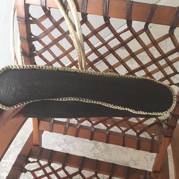 SUN 'N' SAND Weaved Tote/ShoulderBag Black and Tan - Picture 8 of 8